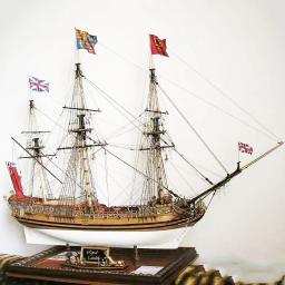 Modelo De Madeira Navio De Vela Conjunto Kit, Brinquedo DIY, Presente Coleção, Francês, Real, Tation Navio, 1:50 - Image 1
