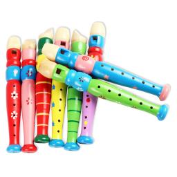 Flauta De Desenhos Animados De Madeira Para Educação Infantil, Desenvolver Tipo, Gravador De 6 Furos, Instrumentos Musicais, Enviar Aleatório, 1Pc - Image 4