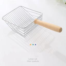 Conveniente Pá de Lixar para Gato, Todo o Metal, Peneira De Areia, Suporte Profundo, Areia Oca, Pá De Limpeza, Peneira De Lixo - Image 3