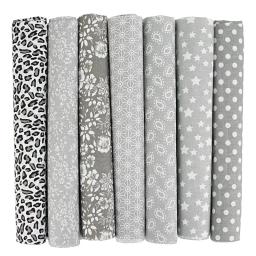 Tecidos de algodão estampados, 7 peças de tecidos em cores mistas, para costura, patchwork, bordado, faça você mesmo, acessórios artesanais - Image 6