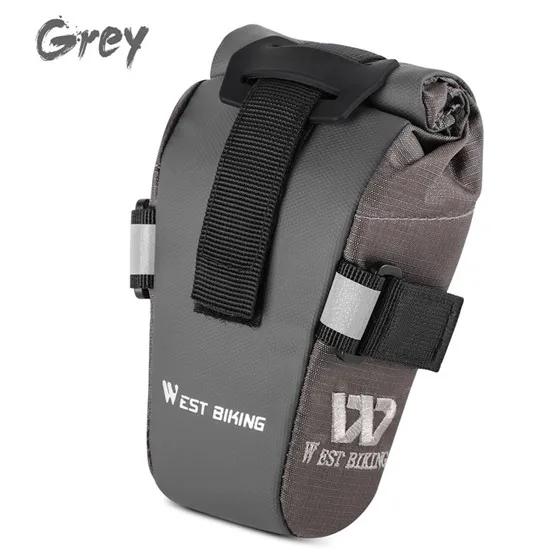 Oeste Biking Mini Bolsa de Selim Bicicleta Portátil Impermeável Reflexiva para MTB Estrada com Lanterna e Acessórios de Ciclismo