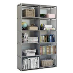 Cubo Armazenamento Organizador Estante, Estante portátil com pano de tecido nas costas, Sala de estar, Sala de estudo, Quarto - Image 6