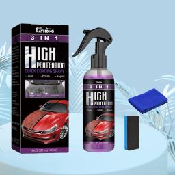Car Nano Ceramic Coating Spray, polimento automático, pulverização de cera, alta proteção, pintura do carro, reparo do risco, 100ml, 3 em 1 - Image 1