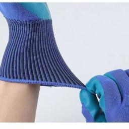 6 pares de luvas de trabalho de segurança revestidas de PU à prova d'água antiderrapante resistente à abrasão luvas industriais ideais para homens e mulheres com etiqueta pendurada - Image 4