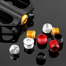 MUQZI-Alumínio Liga Pedal Parafuso, Bicicleta Capa Pedal, Poeira Parafuso, M14, MTB Road Bike, Ciclismo Peças, 2pcs - Image 4