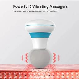 Mini pistola de massagem portátil, massageador muscular, 6 modos de ajuste para pescoço, ombro e costas, massagem para relaxar o corpo - Image 2