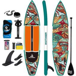 Inflável stand up paddle board, skate com aletas removíveis, surf e surf - Image 1