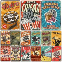 Posters de filmes vintage, placa de metal, placa retro, decoração do cinema, passatempo, decoração da parede do quarto, 20x30 cm - Image 1