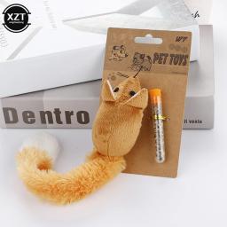Brinquedos para gatos animais de estimação gato brinquedo mint mouse combinação com cauda longa suprimentos pelúcia travesseiro boneca animais estimação cães interativos ratos cauda catnip - Image 5