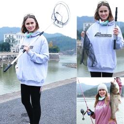 Rede de pesca Sougayilang com alça de borracha telescópica de liga de alumínio estende a rede de pesca dobrável de 150 cm - Image 6