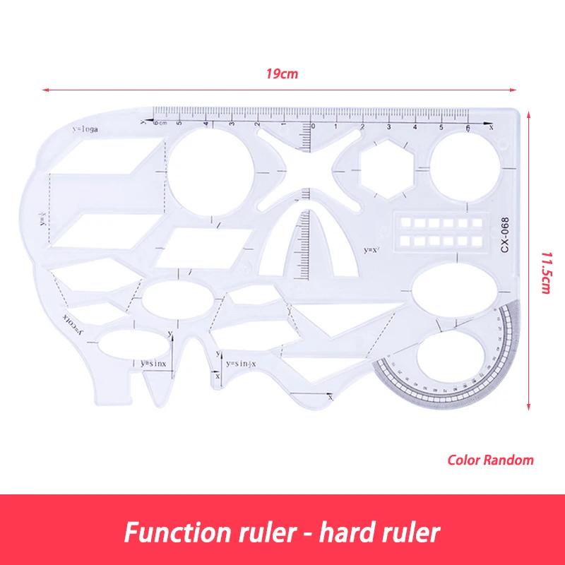 Régua Geométrica Multifuncional Ferramenta De Medição De Modelo De Desenho Geométrico para Escola Estudante Escritório Arquitetura Regra De Medição - Image 1