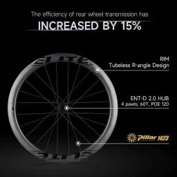 ELITEWHEELS ENT 2.0 Freio a Disco Rodas de Carbono 700c Aro de Carbono Center Lock Road Bike Wheelset UCI Qualidade Pilar 1423 raios - Image 6
