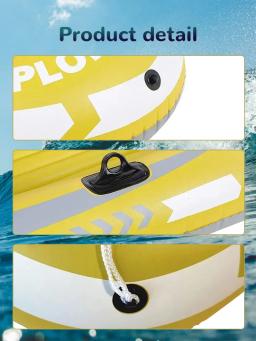 Caiaque de borracha de PVC espessado, Barco a remo para 2 pessoas Canoa resistente ao desgaste, Recreação aquática, Pai e pesca - Image 3
