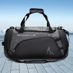 Saco de Fitness Impermeável de Nylon para Homens e Mulheres, Sacos de Viagem Esportiva, Grande Capacidade, Saco de Acampamento Exterior, Bolsa Crossbody - Image 1
