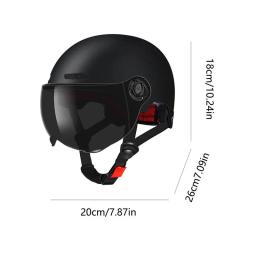 Capacete de motocicleta ajustável com viseira, capacetes de ciclismo antichoque, óculos destacáveis antiofuscantes, dureza 2H, chapéu de segurança anti-UV - Image 6