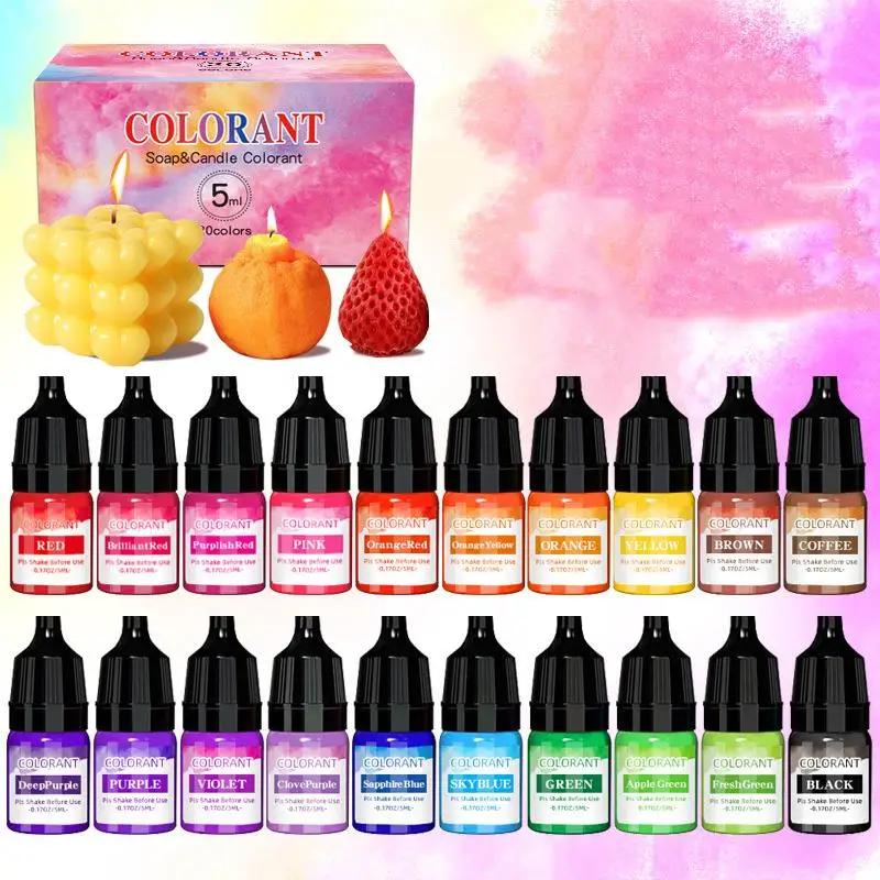 Corantes de vela Pigmento Set, Corante Líquido para Vela DIY, Sabão Corante Colorir, Artesanato Artesanal, Kit Pigmento Resina, 24 Cores, 20 Cores, 16 Cores, 18 Cores - Image 1