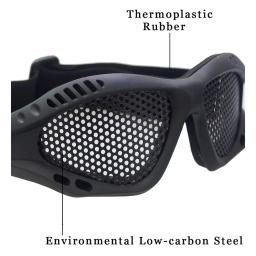 Óculos táticos protetores ao ar livre, Óculos de segurança confortáveis Airsoft, Anti Fog with Metal Mesh, PC Len for Paintball Hunting - Image 4