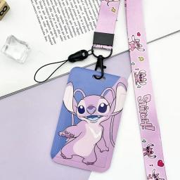 Disney-Stitch Porta-Cartão dos Desenhos Animados, Estudante, Criativo, Ônibus Deslizante, ID, Manga Protetora, IC, Campus, Bolsa de Cartão Infantil - Image 2