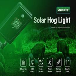 Acmeshine 2000lm estoque liga de alumínio solar javalis caça alimentador luz led iluminação com sensor movimento lâmpada rua ao ar livre - Image 1