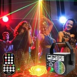 Honeycomb 3 em 1 Padrão Party Lights, USB Luzes do Palco, Som Ativado Strobe Light, Controle Remoto, Disco Decoração, Aniversário - Image 2