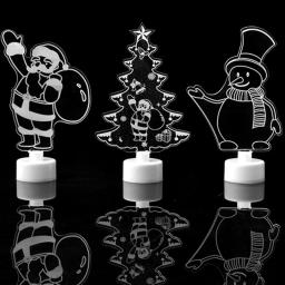 Colorido piscando LED boneco lâmpada, mini luzes noturnas, ornamento de natal, festa de aniversário, decoração de ano novo, iluminação festiva - Image 5