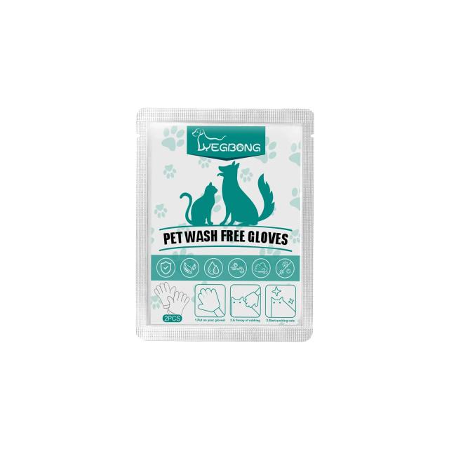 Luvas Descartáveis Antibacterianas para Limpeza e Higiene de Cães e Gatos com Lenço de Banho e Suprimentos de Massagem