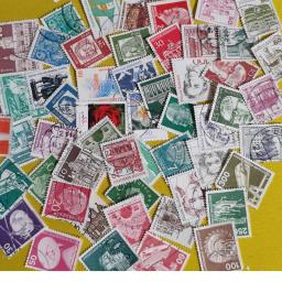 Selos postais alemães, 50 ou 100 peças/lote, todos os diferentes usados, com marca postal, em boas condições para a coleção - Image 3