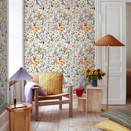 Colorido Floral e Folhas PVC Papel De Parede, Casca e Vara, Decoração Para Casa, Etiqueta Do Armário, Impermeável, Cozinha, Banheiro, Moderno - Image 3