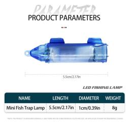Mini LED Fish Lure Luz, Impermeável, Lâmpada de pesca subaquática atraente, Ferramentas de pesca, Gota profunda, Noite - Image 5