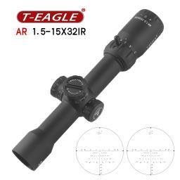 T-EAGLE Óptica AR 1.5-15x32 SFIR Tactical Riflescopes Caça Airsoft Rifle Escopo Spotting Colimador Air Gun Aim PCP Visão luneta t eagle - Image 2