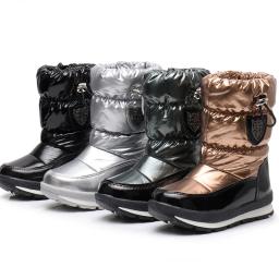 30% lã real inverno quente sapatos de bebê à prova dwaterproof água botas de neve das crianças-30 graus manter quente meninas meninos botas de neve crianças sapatos - Image 1