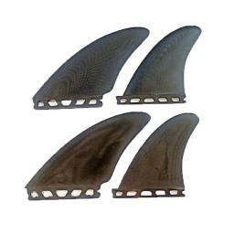 Prancha Fin Kite Quad Fin, Surf Fin, Surf Esportes Aquáticos, Performance Glass, PG Fins, Preto, Futuros Longos, - Image 1