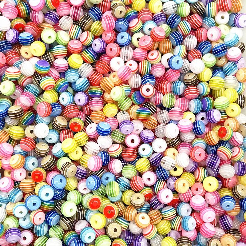 Contas de resina redondas e transparentes para fazer jóias, 6mm, 8mm, espaçador, diy, diy, diy, diy, acessórios de vestuário, novo, 50pcs - Image 1
