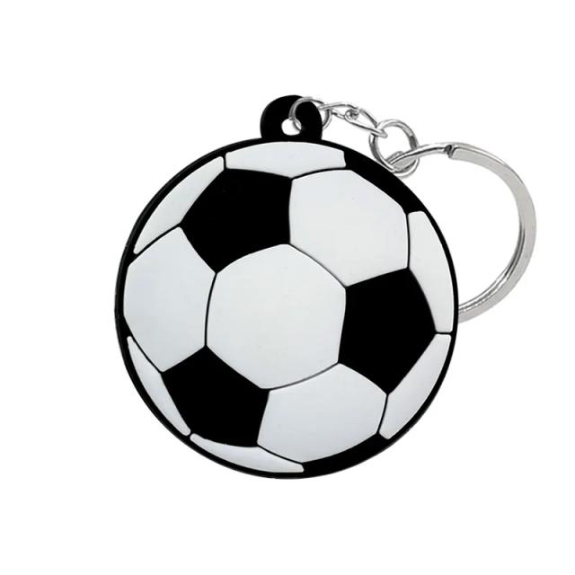 Chaveiro de PVC em Forma de Halteres para Carro, Keyring em Bulk, Série Esportes, Basquete e Futebol, Presente de Natal Surpreendente, 1 Unidade