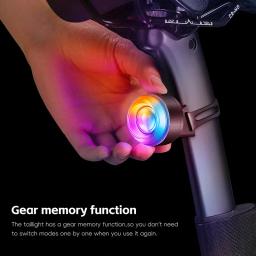 West biking bicicleta noite equitação colorido luz da cauda da bicicleta de estrada sensor de freio luz mountain bike luz advertência equipamentos ciclismo - Image 3