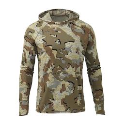Camisa de pesca de manga comprida masculina, camisola profissional de peixe, capuz de caça, respirável proteção UV vestuário, UPF50 Plus - Image 1