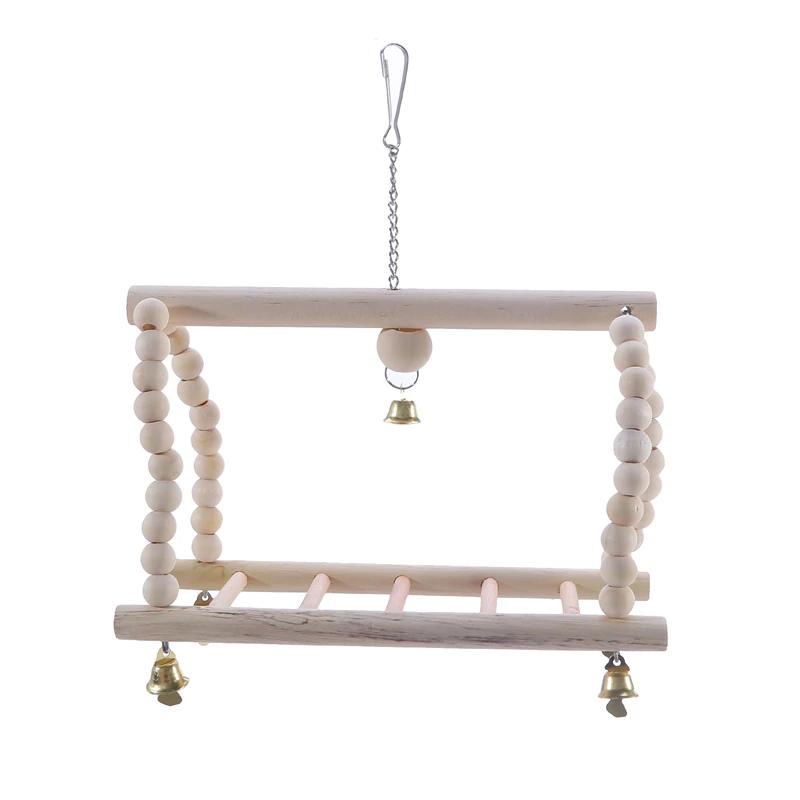 Pássaro suspensão ponte escada balanço pendurado quadro de escalada brinquedo para papagaio cor sólida pet gaiola acessórios - Image 1