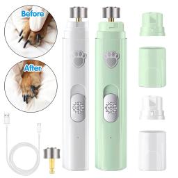 USB Recarregável Elétrico Pet Nail Grinder, Nail Clipper, Aparadores indolores com Polisher Wheel para pequenos e grandes animais - Image 3