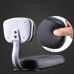 Criança assento traseiro da bicicleta universal almofada do assento traseiro com encosto com alça apoio de braço pedal ciclismo acessórios - Image 3