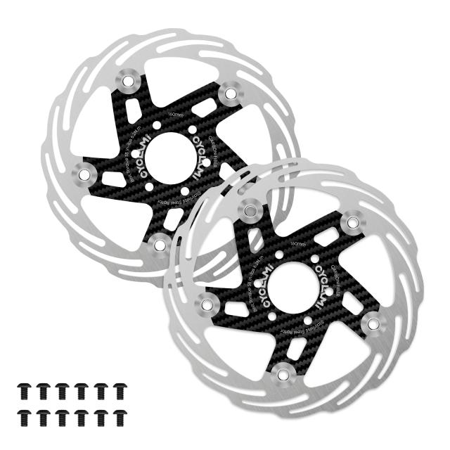Cyclami Rotores Flutuantes de Fibra de Carbono para Freio a Disco de Bicicleta 160/180mm 6 Furos Ultra-Leve MTB Estrada
