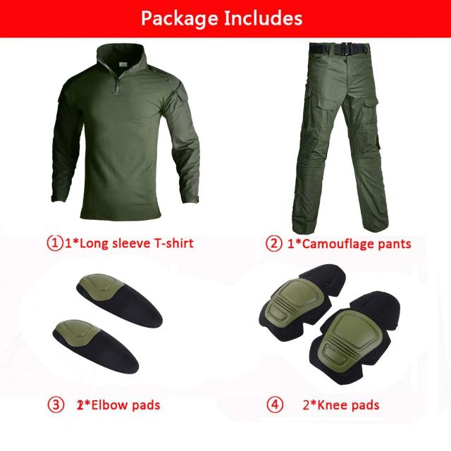 Conjunto Tático Militar Verde Musgo - Uniforme de Combate Masculino