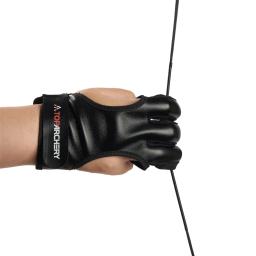 Toparchery archery armguard preto plutônio dedo luva ao ar livre tiro com arco de caça proteção arco setas acessórios - Image 6