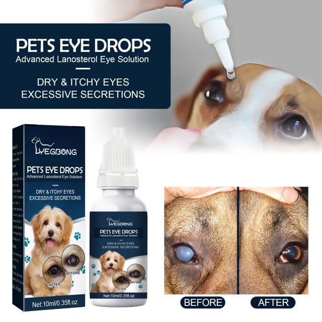 Removedor de Mancha de Lágrima para Cães com Catarata - Colírio Refrescante Oftálmico e Lubrificante para Olhos Secos (2 Unidades)