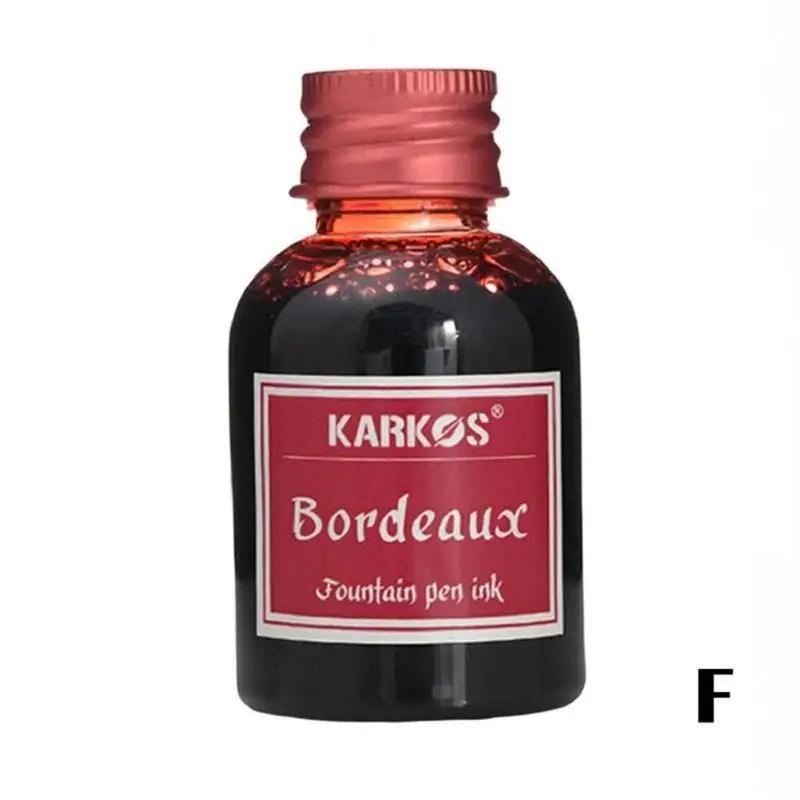 Caneta-tinteiro colorida pura, Tinta reenchimento, Escola de papelaria, Escrita Caligráfica, Alta qualidade, 1 garrafa, 20 ml, 30ml - Image 1
