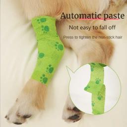 Fita elástica respirável para animal de estimação, bandagem auto-adesiva, anti-sujeira, proteção do tornozelo, atadura do dedo e do joelho - Image 4