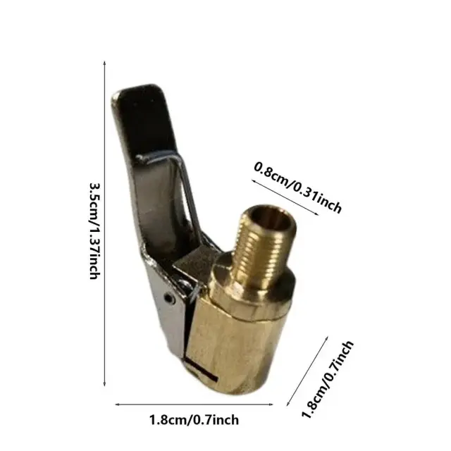 Adaptador de Bomba de Ar para Carro com Válvula de Alívio e Cabeças Acessórias para Inflação Rápida de Pneus