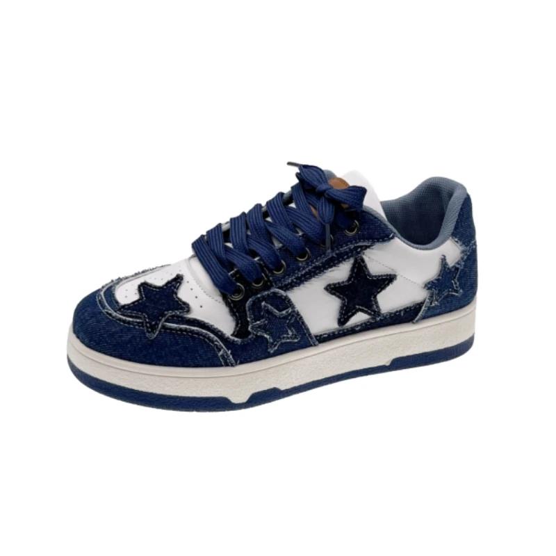 Sapatos de skate estrela verde para homens e mulheres, calçados esportivos casuais, tênis de skate robusto antiderrapante, unissex, na moda, tamanho grande, 35-44 - Image 1