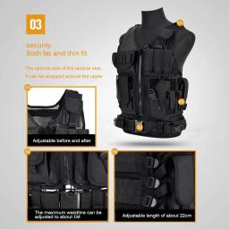 Respirável SWAT Tactical Vest Combat Armor Coletes Segurança Caça Exército Outdoor CS Jogo Airsoft Jacket Training Suit - Image 3