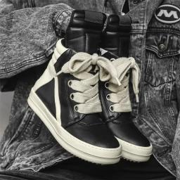 Ro mesmo estilo botas longas de cano alto outono/inverno sapatos masculinos high street nicho vintage motocicleta versátil esporte sapatos casuais me - Image 2