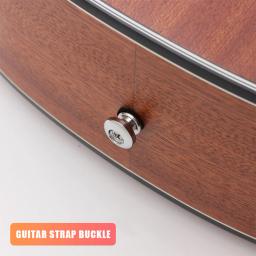 Cabeça chata Non-Slip Straplock Guitarra Elétrica, Metal, Baixo, Segurança, Pin End, Acessórios para Instrumentos Musicais - Image 4